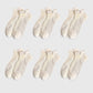 Cute Bear-Embroidered Striped Ankle Socks 6Pk