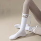 2-Pack Over-the-Calf Grip Socks with Ribbon Tie and Non-Slip Sole for Barre Pilates Yoga