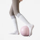 2-Pack Knee High Grip Toe Socks with Ribbed Fabric and Non-Slip Soles for Yoga and Studio Workouts