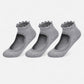 3-Pack Non-Slip Ballet Cut Ankle Socks with Ruffled Trim and Grip Soles for Yoga or Daily Wear