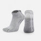 2-Pack Five-Toe Non-Slip Ankle Socks with Grip Soles for Yoga Pilates and Barefoot Stability