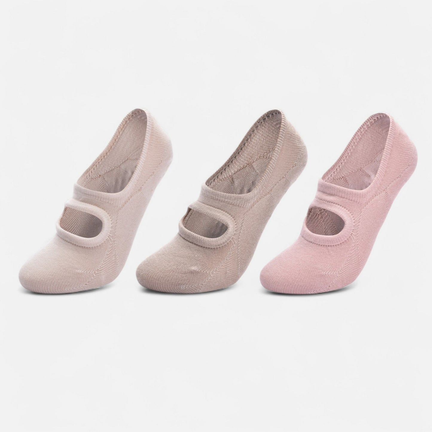 3-Pack Mary Jane Style Low Cut Non-Slip Grip Socks for Pilates Yoga and Everyday Comfort