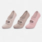 3-Pack Mary Jane Style Low Cut Non-Slip Grip Socks for Pilates Yoga and Everyday Comfort