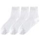 3 Pairs Ruffle Trim Crew Socks Soft Cotton Knit Lightweight Ribbed Texture with Scalloped Edge for Everyday Wear