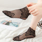 Floral Lace No Show Socks Lightweight Low Cut Sheer Liner with Silicone Heel Grip Elegant Invisible Design for Flats