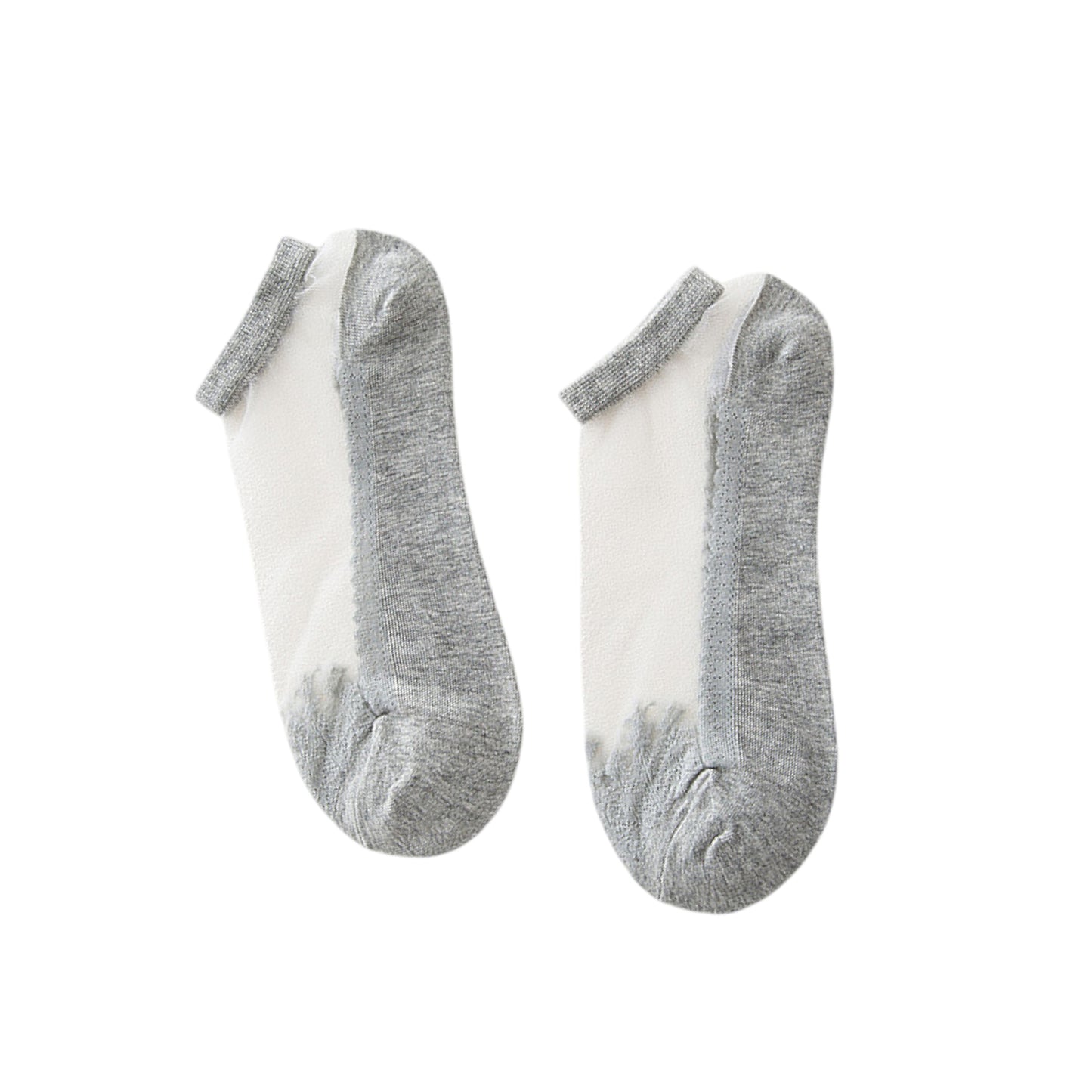 Sheer Mesh Ankle Socks with Soft Knit Sole and Delicate Lace Trim Lightweight Breathable Low-Cut Design