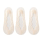 3-Pack Low Cut Lace Liner Socks with Non-Slip Heel Grip No Show Design