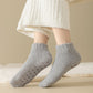 3-Pack Non-Slip Plush Fuzzy Ankle Socks with Grips and Soft Cozy Texture