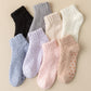 3-Pack Non-Slip Plush Fuzzy Ankle Socks with Grips and Soft Cozy Texture