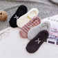 3-Pack Non-Slip Plush Fuzzy Slipper Socks with Fabric Bow and Grip Bottoms