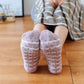 3-Pack Non-Slip Plush Fuzzy Slipper Socks with Fabric Bow and Grip Bottoms