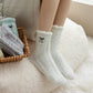 3-Pack Fuzzy Crew Socks with Embroidered Bow Detail and Soft Plush Texture