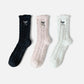 3-Pack Fuzzy Crew Socks with Embroidered Bow Detail and Soft Plush Texture