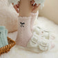 3-Pack Fuzzy Crew Socks with Embroidered Bow Detail and Soft Plush Texture