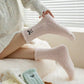 3-Pack Fuzzy Crew Socks with Embroidered Bow Detail and Soft Plush Texture