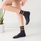 3-Pack Crew Socks with Ribbed Leopard Print Cuffs and Soft Stretch Knit Design