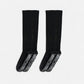 2-Pack Long Ribbed Non-Slip Socks with Grip Soles for Indoor Comfort and Support