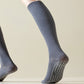 2-Pack Long Ribbed Non-Slip Socks with Grip Soles for Indoor Comfort and Support