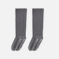 2-Pack Long Ribbed Non-Slip Socks with Grip Soles for Indoor Comfort and Support