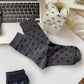 3-Pack Crew Socks with Allover Print Design Soft Stretch Knit for Everyday Comfort