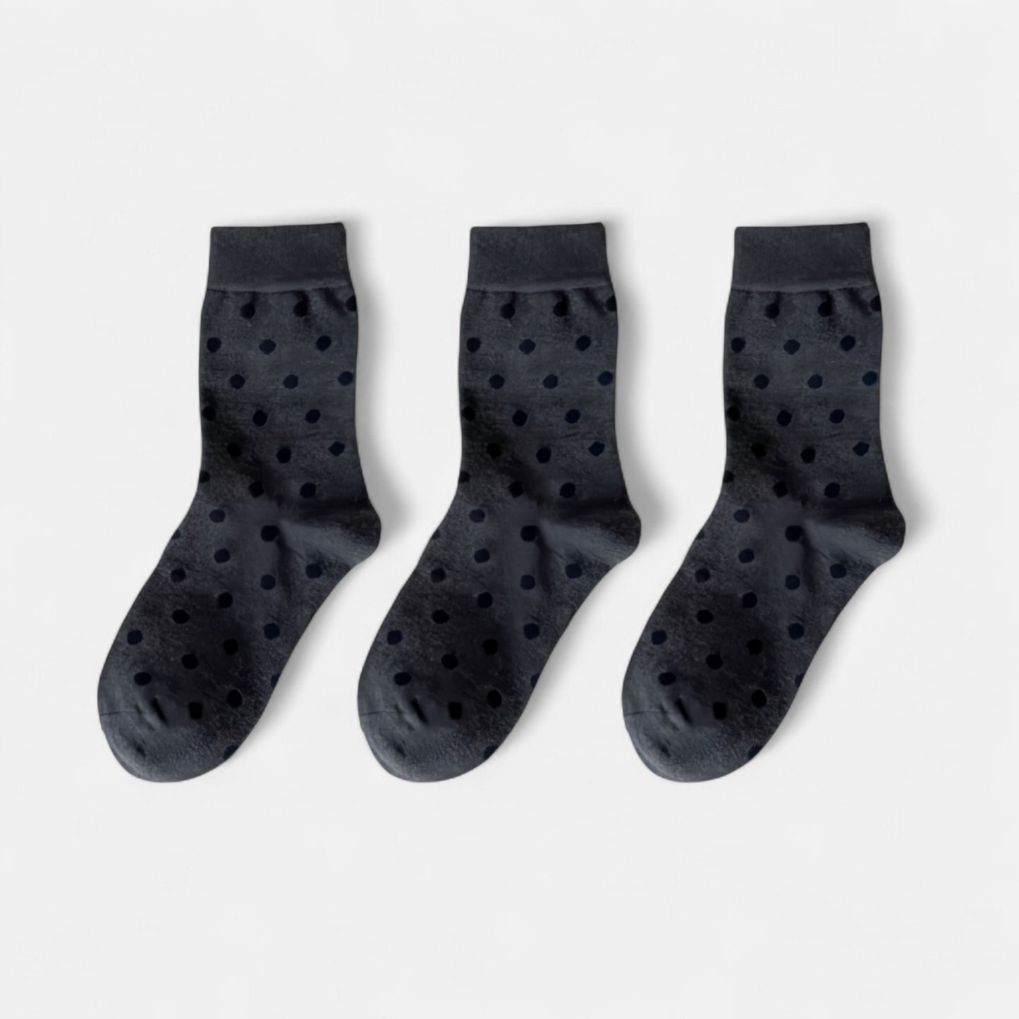 3-Pack Crew Socks with Allover Print Design Soft Stretch Knit for Everyday Comfort