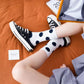3-Pack Polka Dot Crew Socks Soft Knit Stretch Fabric Bold Retro Dot Pattern Sock Set