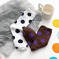 3-Pack Polka Dot Crew Socks Soft Knit Stretch Fabric Bold Retro Dot Pattern Sock Set