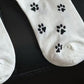 3-Pack Crew Socks with Allover Paw Print Pattern Soft Stretch Casual Sock Set