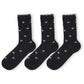3-Pack Women's Crew Socks with Allover Bow Embroidery and Ribbed Texture