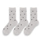 3-Pack Women's Crew Socks with Allover Bow Embroidery and Ribbed Texture
