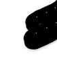 3-Pack Women's Crew Socks with Ribbed Texture and Allover Polka Dot Pattern