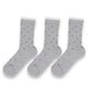 3-Pack Women's Crew Socks with Ribbed Texture and Allover Polka Dot Pattern