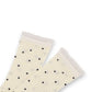 3-Pack Women's Crew Socks with Ribbed Texture and Allover Polka Dot Pattern