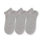 3-Pack Women's Cotton Ankle Socks with Embroidered Dog and Dotted Knit Pattern