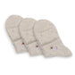 3-Pack Women's Cotton Ankle Socks with Embroidered Dog and Dotted Knit Pattern
