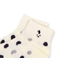 3-Pack Women's Cartoon Embroidered Cotton Ankle Socks with Stripes and Color Speckle Design