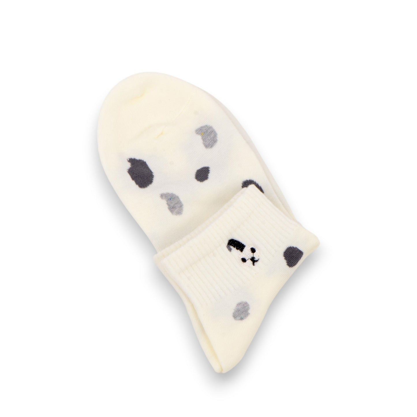 3-Pack Women's Cartoon Embroidered Cotton Ankle Socks with Stripes and Color Speckle Design