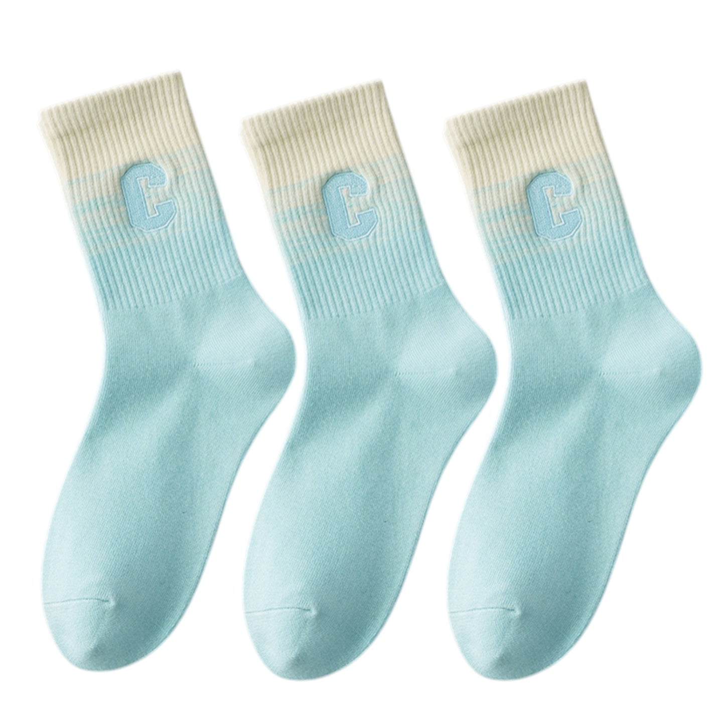 3-Pack Women's Cotton Crew Socks with Cushioned Arch and Moisture-Wicking Athletic Fit
