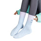 3-Pack Women's Cotton Crew Socks with Cushioned Arch and Moisture-Wicking Athletic Fit
