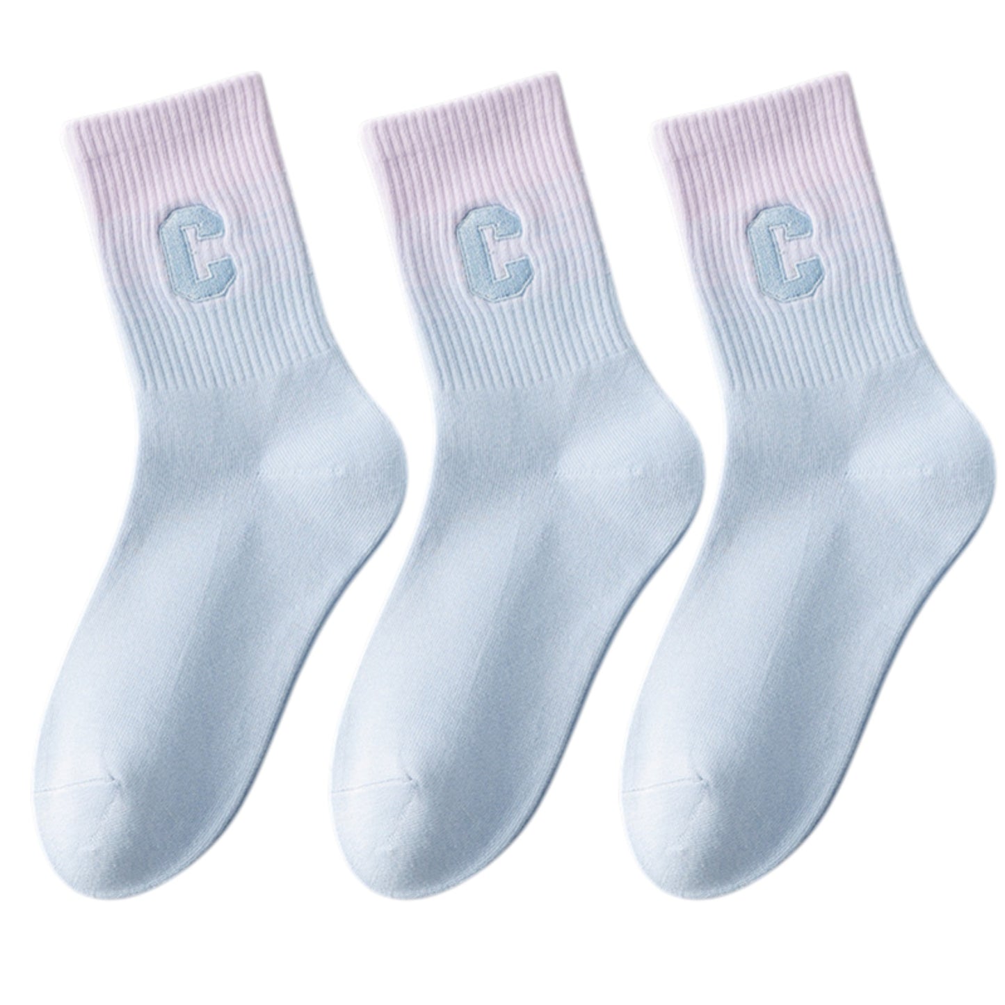 3-Pack Women's Cotton Crew Socks with Cushioned Arch and Moisture-Wicking Athletic Fit