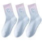 3-Pack Women's Cotton Crew Socks with Cushioned Arch and Moisture-Wicking Athletic Fit