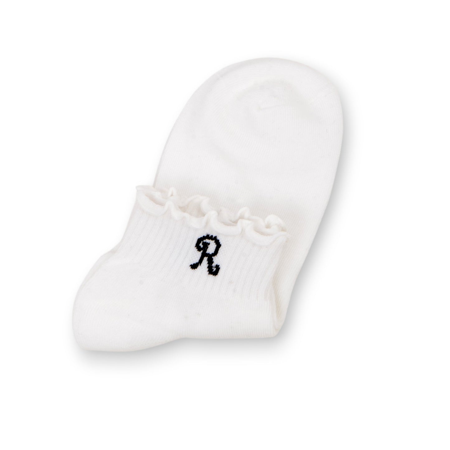 3-Pack Women's Crew Socks with Ruffle Lettuce Edge Trim and Delicate Embroidered Detail