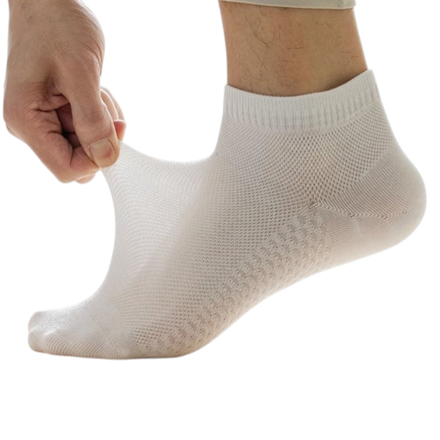 3-Pack Men¡¯s Low Cut Cotton Ankle Socks with Breathable Mesh Knit and Odor-Resistant Antibacterial Design