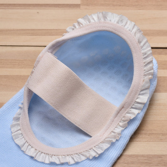 2-Pack Five-Toe Socks with Ruffle Trim and Ballet-Inspired Strap in Two Unique Styles