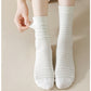 3-Pair Striped Crew Socks Set Lightweight Knit with Soft Stretch and Modern Minimalist Style