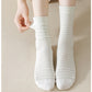 3-Pair Striped Crew Socks Set Lightweight Knit with Soft Stretch and Modern Minimalist Style