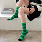 3-Pack Crew Socks with Wide Ribbed Knit and Bold Horizontal Stripe Pattern