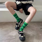 3-Pack Crew Socks with Wide Ribbed Knit and Bold Horizontal Stripe Pattern