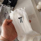 6-Pack Ruffle Trim Crew Socks with Ribbed Texture and Delicate Bow Accent