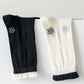 3-Pack Sheer Floral Embroidered Socks with Contrast Ruffle Cuff and Delicate Flower Accents